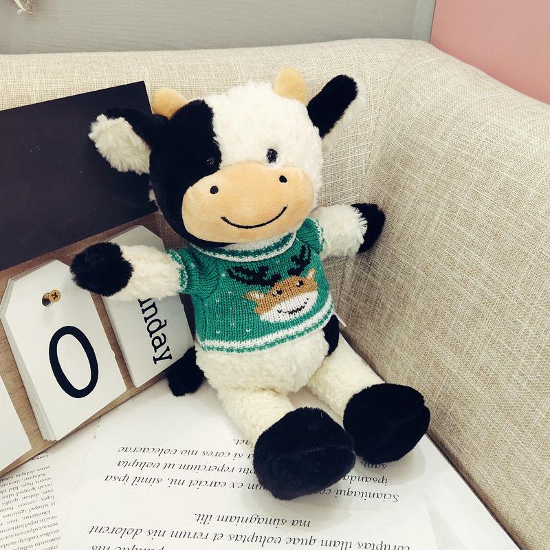 30CM New Cute Animal Cartoon Cows Stuffed Plush Toy Kawaii Cattle Comfortable Soft Toy Children Birthday Present Plush/Nano Doll