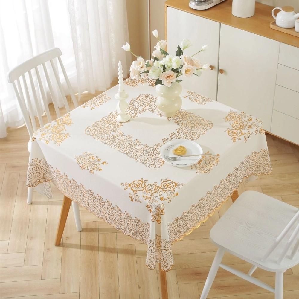 Oil Resistant Square Tablecloth Waterproof Table Mat Printed Table Cover  Tea Table
