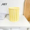 Pen Holder Imitation Rattan Holder, Round Hollow Desk Organizer, Large Capacity Pencil And Gadget Cup for Pens Pencils Makeup Brushes, Nordic