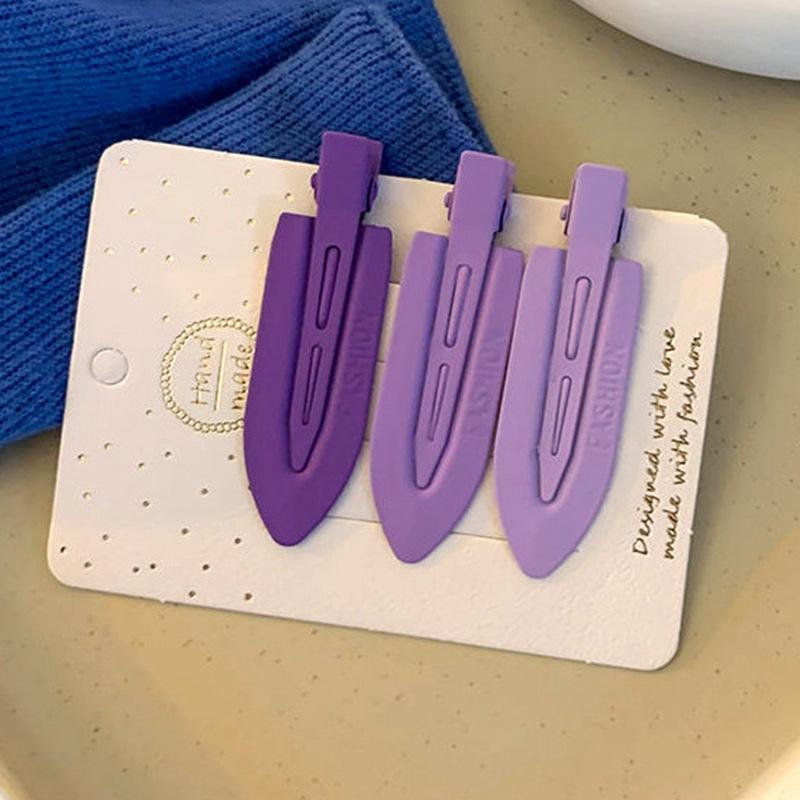 Grampos de cabelo sem costura simples de cor sólida sem dobra franja lateral grampo de maquiagem acessórios de lavagem de rosto grampos de cabelo para meninas