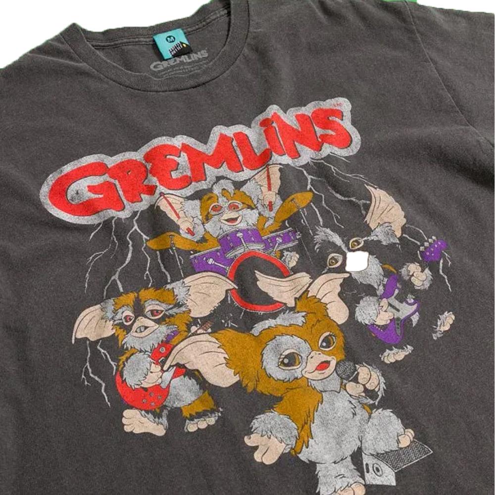 Gremlins Unisex Adult Rock Band Vintage Wash T-Shirt
