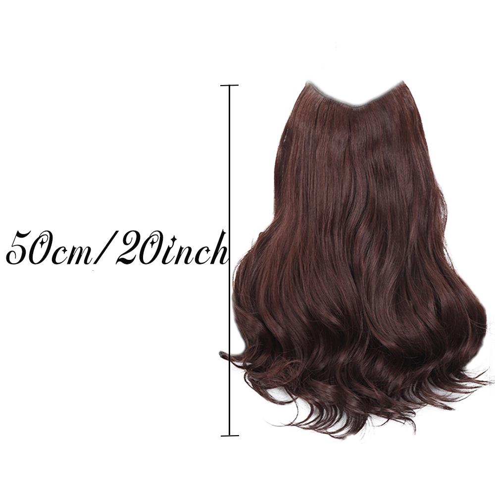 Bybrana V-shaped micro curly hair extensions worn with natural synthetic wigs