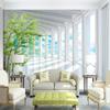 Wallpaper 3d Stereo Blue Sky Green Tree Space Expansion Mural Wallpaper Living Room Tv Sofa Background Wall Paper For Wall