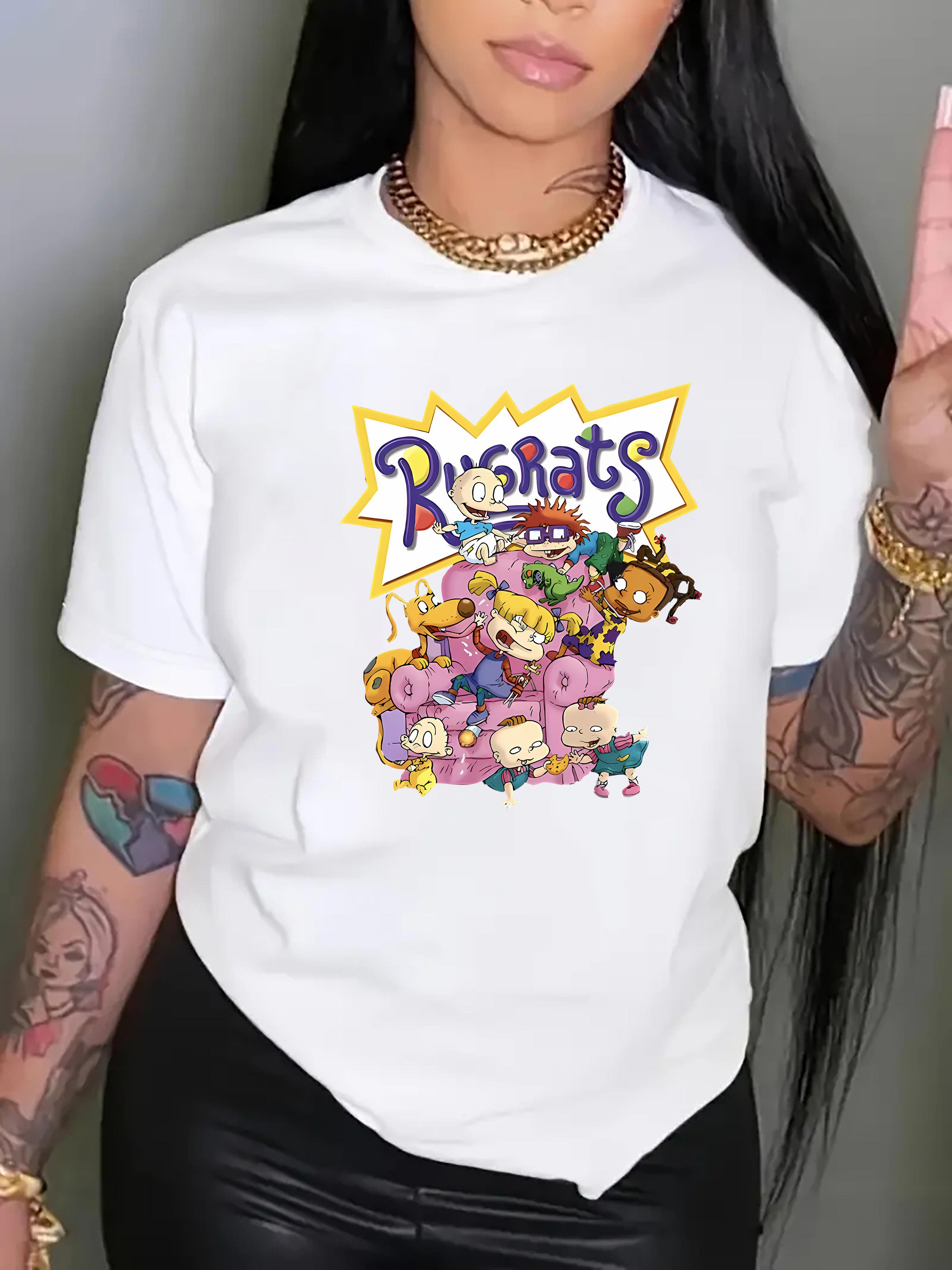 Rugrats Group Cartoon Print T-shirt XXL