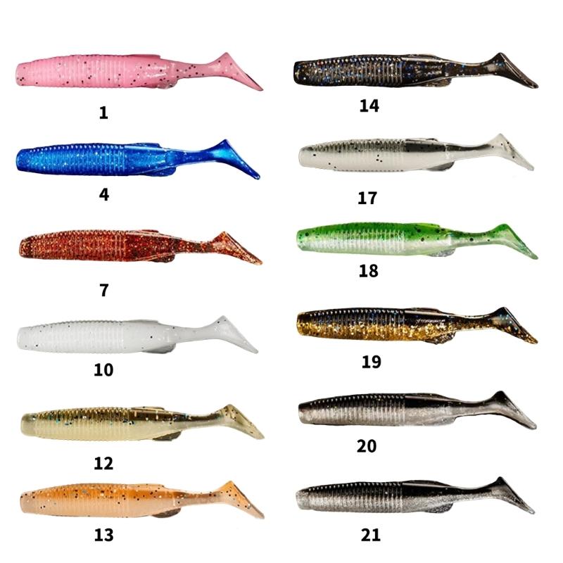 10Pcs Paddle Tail Swimbaits Competitive T Tail Soft Baits Soft Fishing Lures Artificial Wobbler Baits Enduring