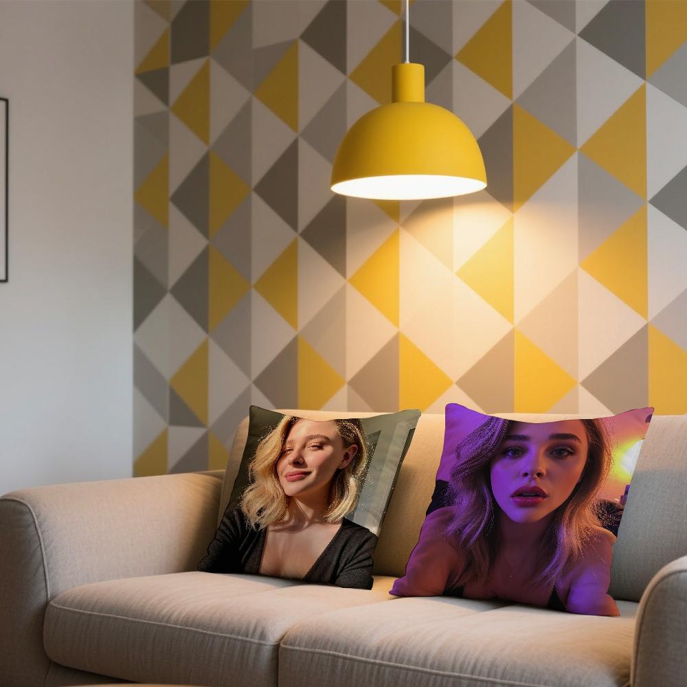 cushion cover For C-Chloe Sofa Moretz G-Grace Car Office Cafe Actor Soft And Comfortable Double-Sided Printing Pillow Cover
