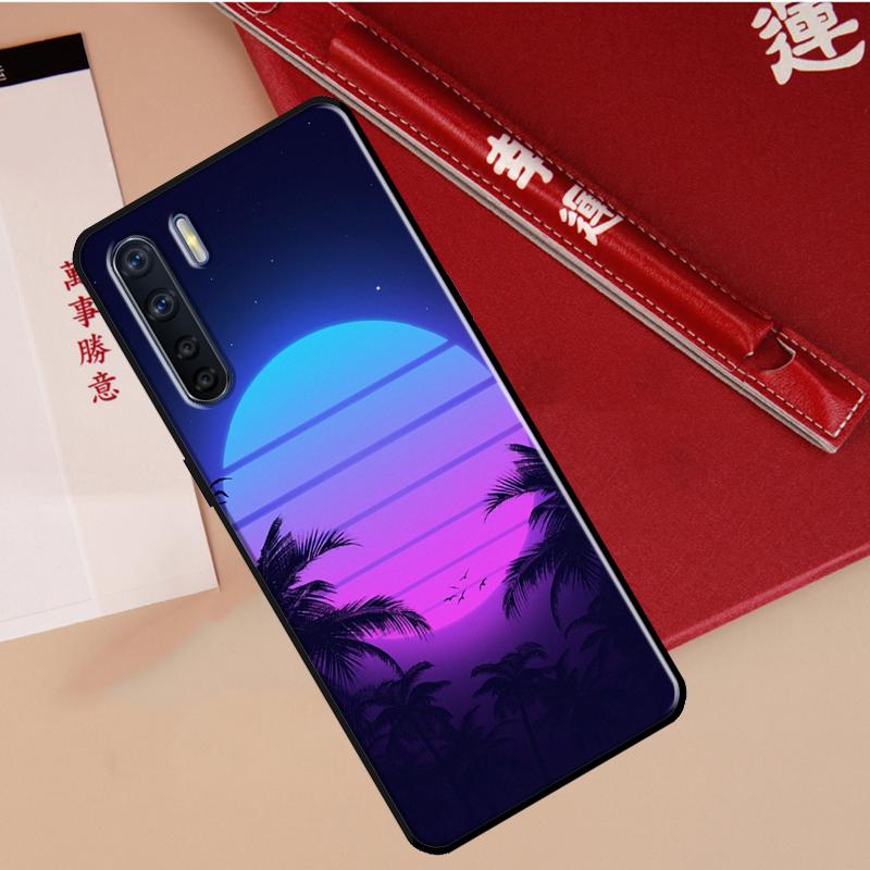 Synthwave Retro 80er Neon Hülle Für Oppo A40 A78 A54 A74 A94 A17 A57 A77 A76 A16 A96 A18 A60 A80 A38 A58 A98 A15 A5 Pro