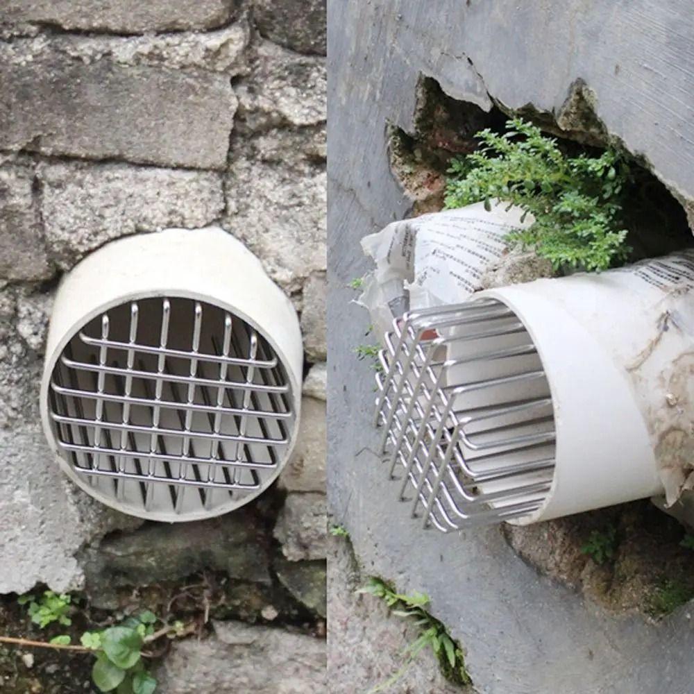 2Pcs Heavy Duty Pipe Protection Net Stainless Steel Anti-Rodent Net Cover Roof Floor Drain