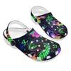 Weiße EVA-Clogs mit buntem X-Print, Leichte Slip-On Gartenschuhe, Atmungsaktive Sandalen für den Strand, Innen- und Außenpantoffeln für Damen und Herren