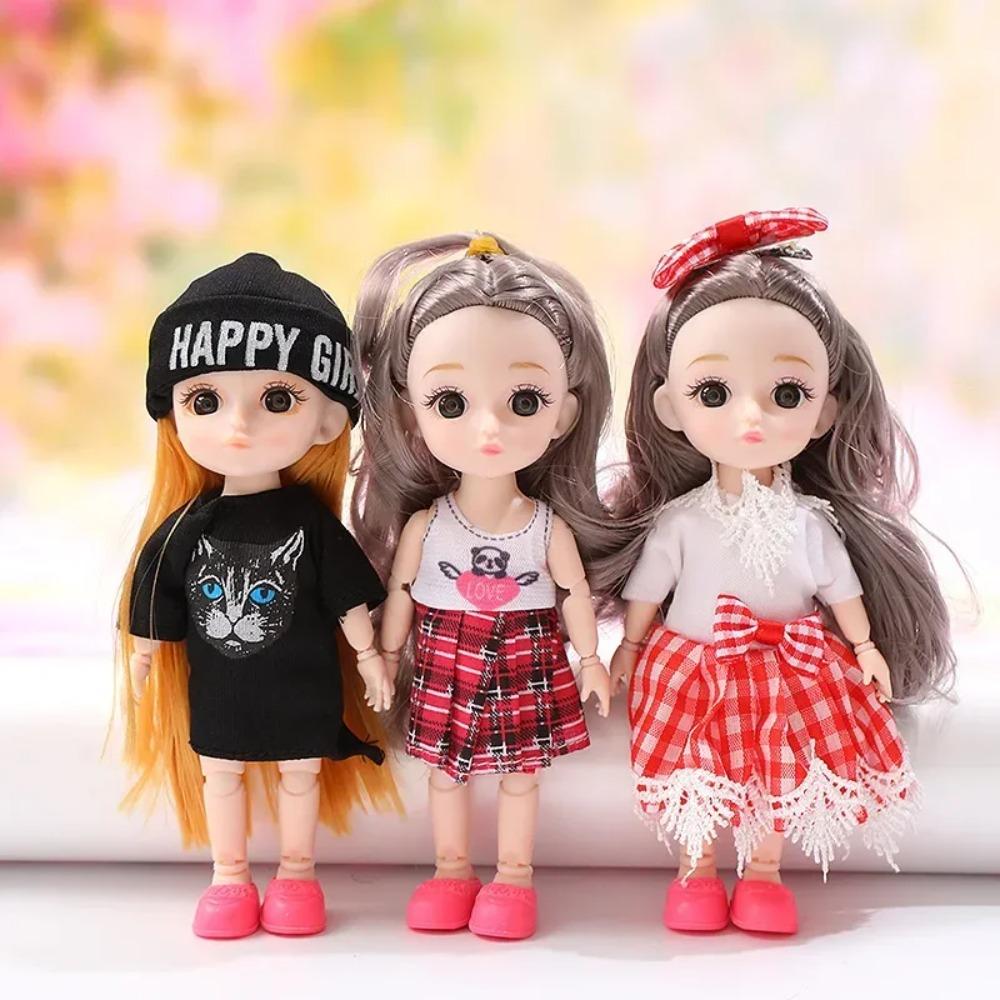 Bambola BJD 1/12 16cm Fai da te Mobile 13 Articolazioni Moda Carina Figura Principessa Regalo Ragazza Giocattoli per Bambini con Vestiti e Scarpe