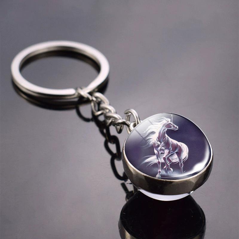 Glow In The Dark Horse Pendant Glowing Horse Stuff Luminous Horses Glass Ball Pendant Crazy Horse Lovers Gifts
