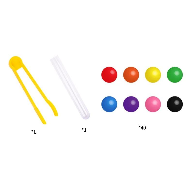 Children Clip Beads Test Tube Toy Logic Concentration Wooden Motor Training Game Montessori Teaching Tool Educational for Kids