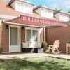 Retractable Awning Red and White 400 x 300 cm
