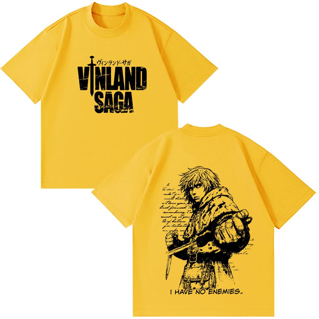 Anime Vinland Saga Thorfinn Karlsefni T Shirt Unisex Women Funny Tee Summer Casual Cotton Oversized Short Sleeve Tshirts Streetwear