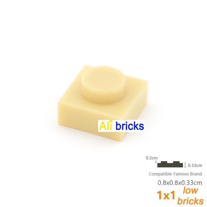 120pcs/lot DIY Blocks Building Bricks Thin 1x1 Educational Assemblage Construction Toys for Children Size Compatible With 3024