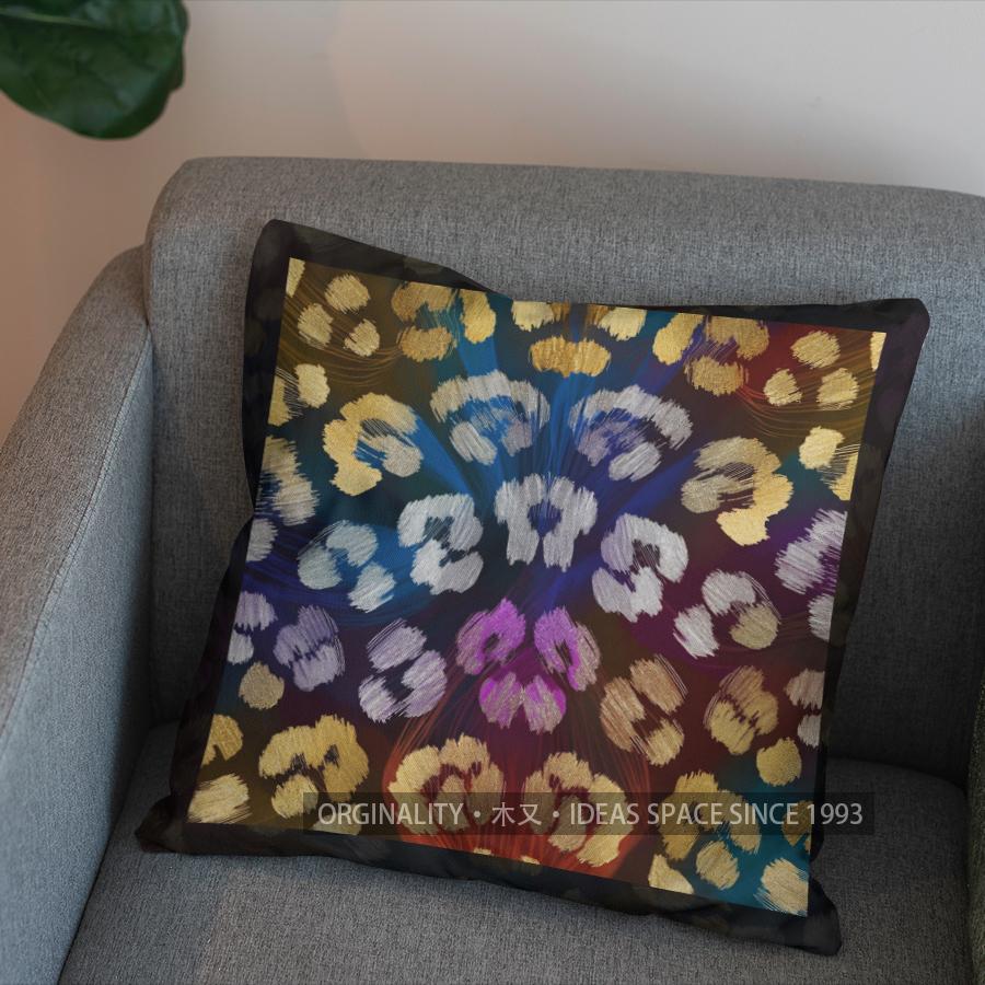 2D Stylish Leopard Art Pillow For Home Decor Pattern Cushion Cover Suitable For Sofa Bedroom Car Pillow Cover