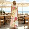 Women’s Versatile Floral Sleeveless Dress Spring & Summer Maxi,Lightweight Flowy,Elegant,Ideal for Daily,Outdoor,Vacation