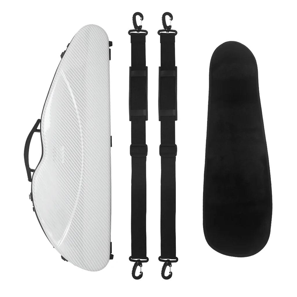 M MBAT 4/4 Violin Case Carbon Fiber Violin Case Wear-resistant Compression-resistant Double Shoulder Strap Hygrometer Parts