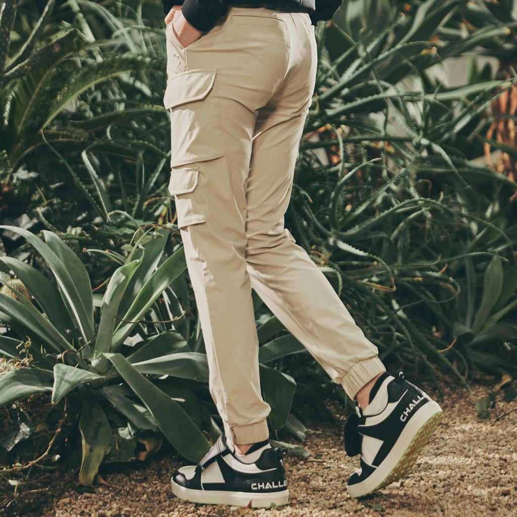 CHALLENGER Lightweight Stretch Cargo Mini Pocket Women'S Jogger Pants Light Beige