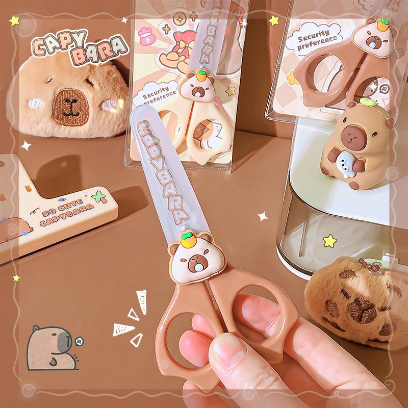 Mooi School Handig Terug naar School Schrijfwaren Schaar Schattige Capybara Knutsel Schaar Mini Schaar Voor DIY Kinderscharen