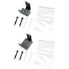 Black Metal Sliding Door Guide Stoppers with Screw Set for Home Panel Alignment and Room Divider Travel Line Use Area