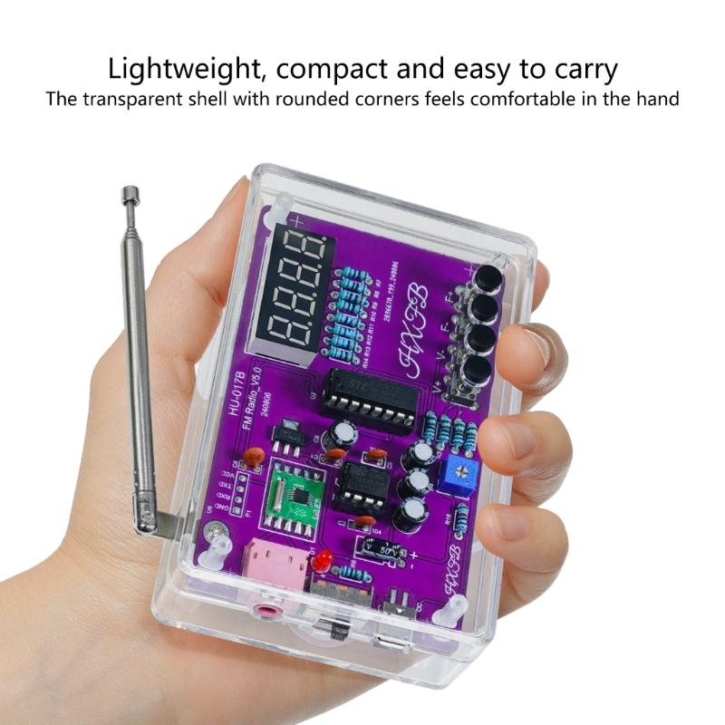 FM Receiver Learning Soldering Fun Electronics Project Kit RDA5807 Upgrades 87-108MHz  DIY Electronic Soldering FM Radio