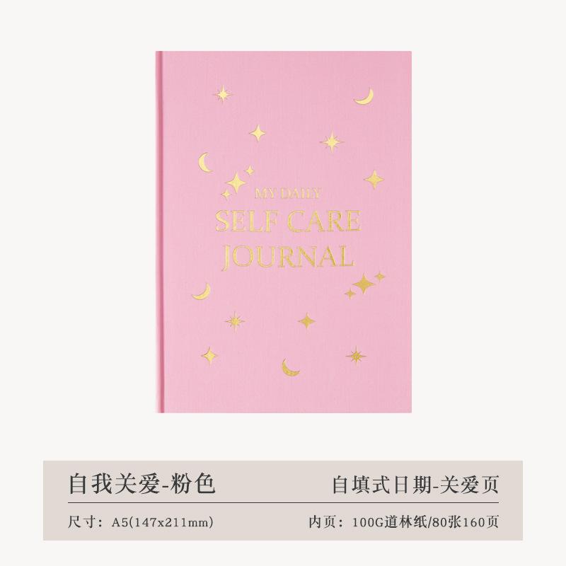Journal d'auto-soin A5 Planificateur Hebdomadaire Mensuel Quotidien Carnet Agenda pour Affaires Liste de Tâches Agenda Bloc-notes