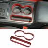 Vorderer Getränkehalter-Abdeckung Zierring Blende für 2009-2014 Dodge Challenger Roter Karbon