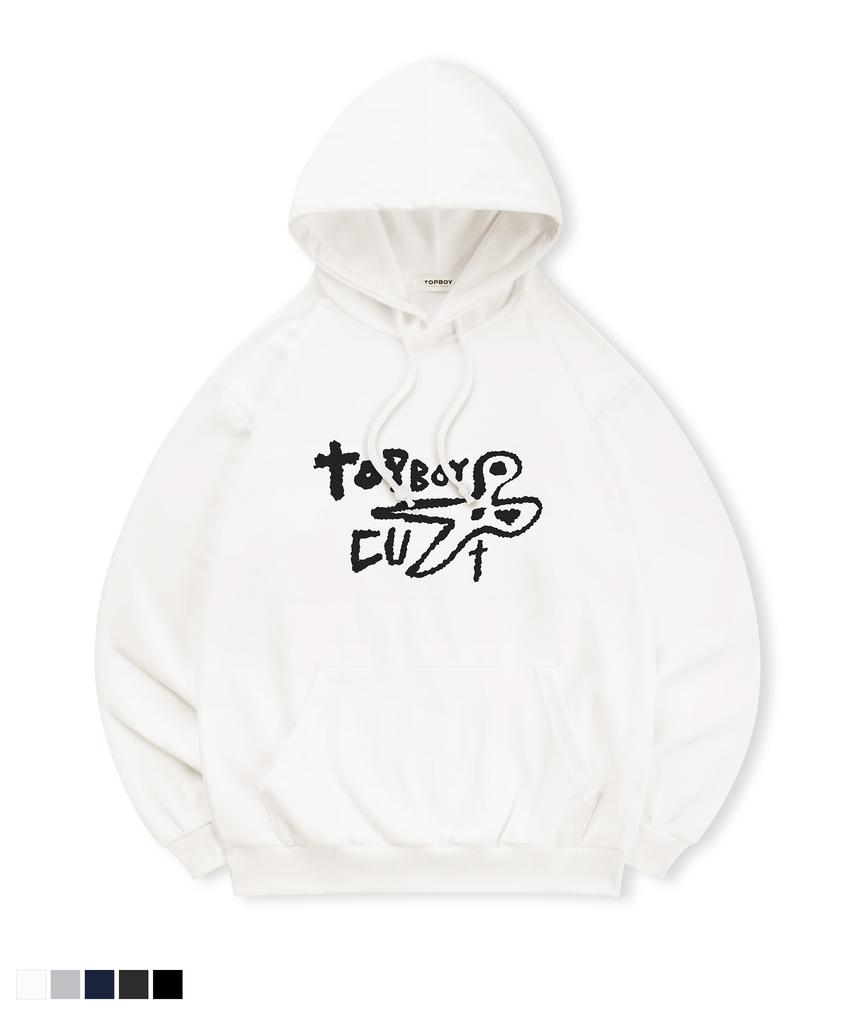 Top Boy [Non-Fleece Or Fleece-Lined] Caesars Print Hooded Sweatshirt (Type B)