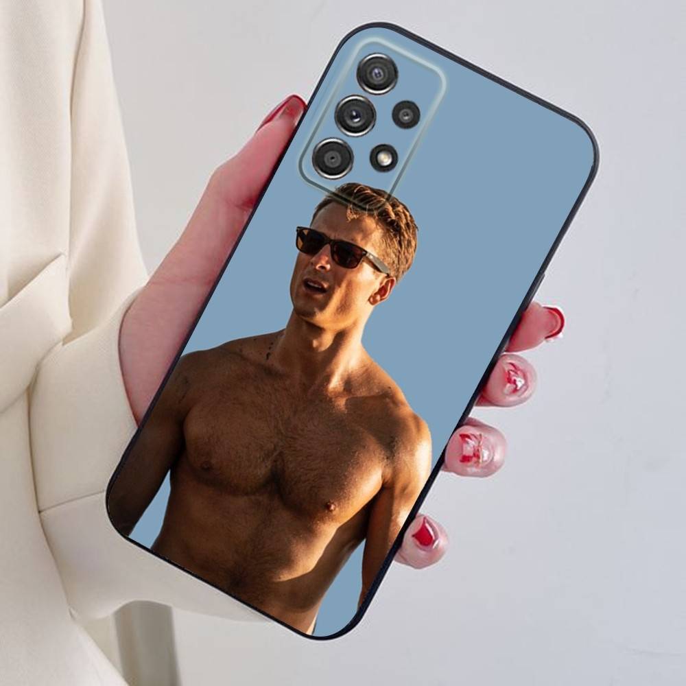 G-Glen P-Powell Phone Case For Samsung S24,21,22,23,30,Ultra,20,Plus,Note,10,9,Black Soft Silicone Case