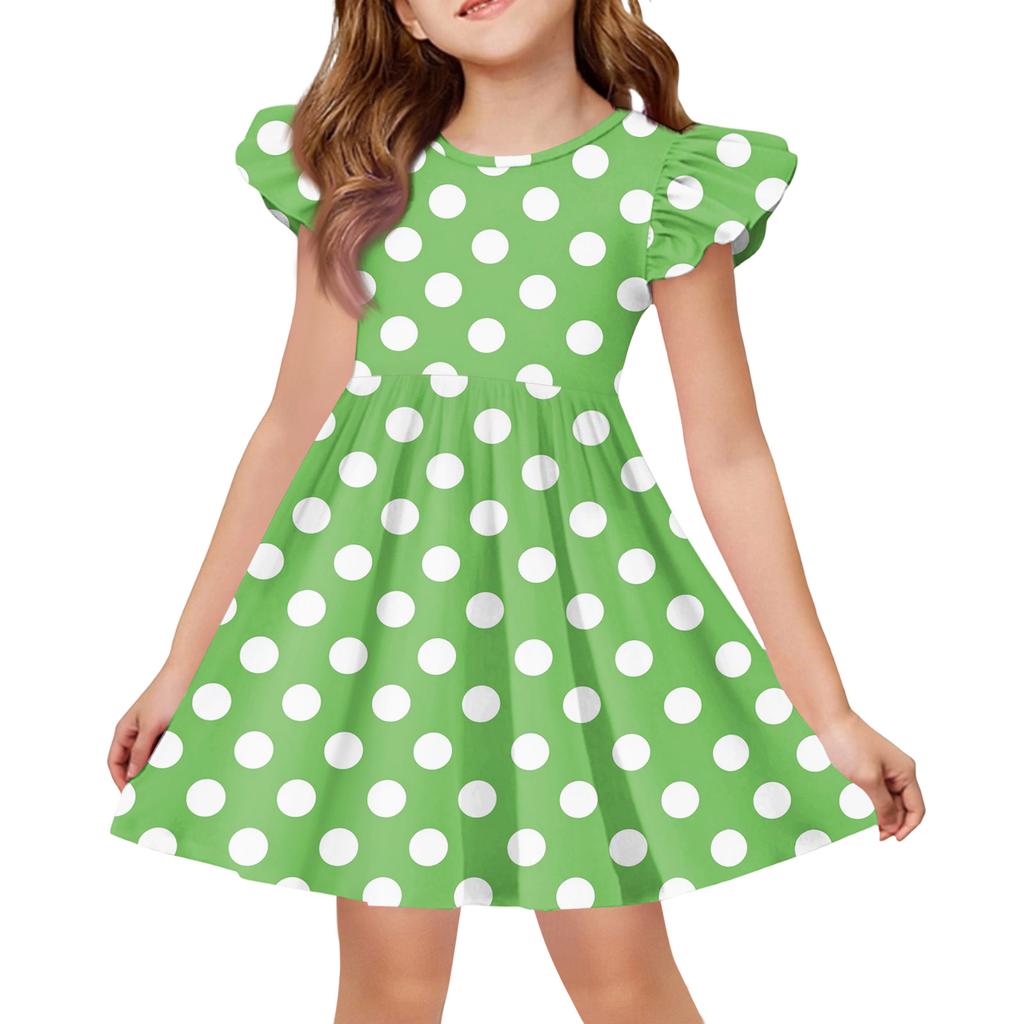 Girls' Summer Princess Dress - A-Line T-Shirt Dress St. Patrick's Day
