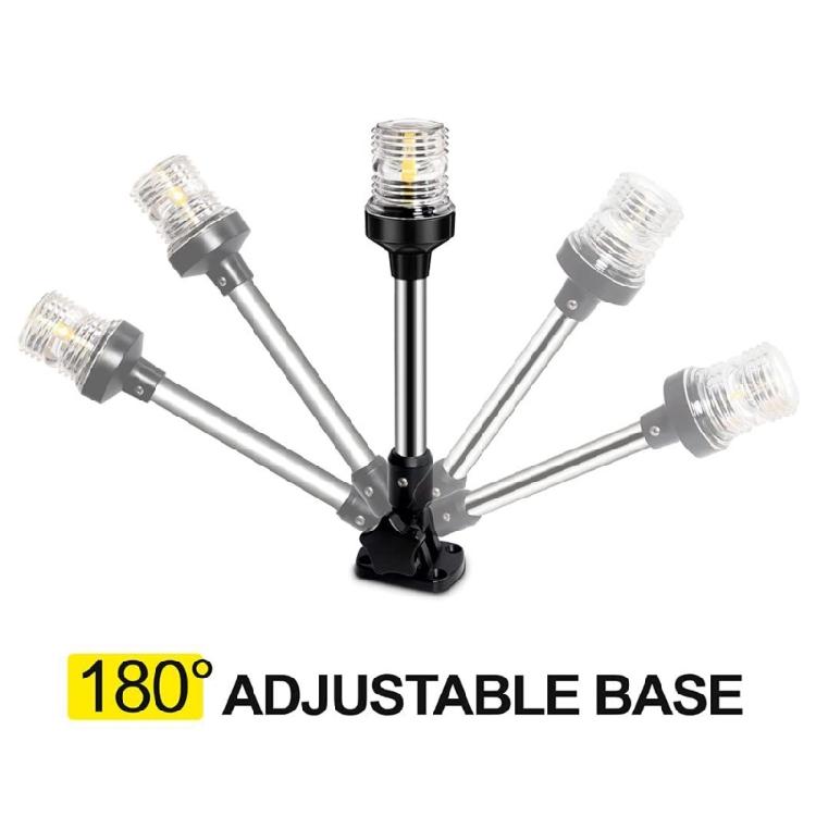 Long Lasting Multipurpose Boats Marine LED Anchoring Light 5000K Adjustable Beam Angle Stainless Steel Waterproof Design