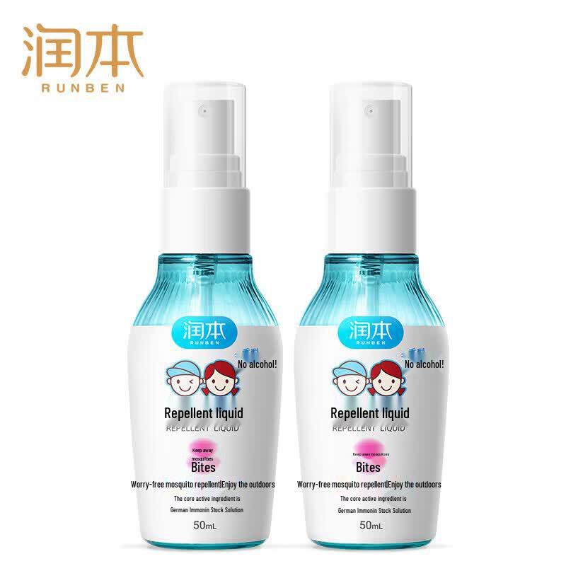 Runben 7% Mosquito Repellent Liquid (Alcohol-Free, Fragrance-Free)