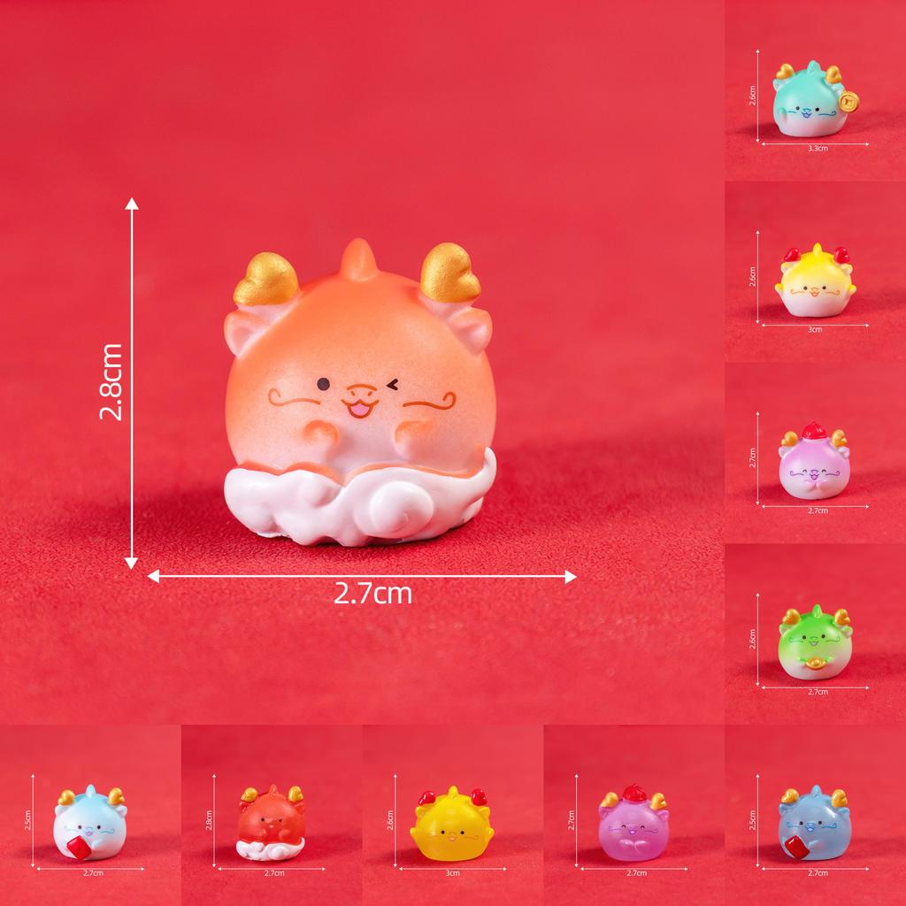 Creative Resin Dragon Miniatures Festive Blind Box Car Accessories Cute Figurines