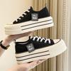 Platform Canvas Shoes for Women In the Spring of 2025, the New Canvas Shoes, Muffin Shoes, and the Popularity of Small Fragrant Canvas Shoes Have I