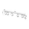 Merida 6L White Ceiling Lamp