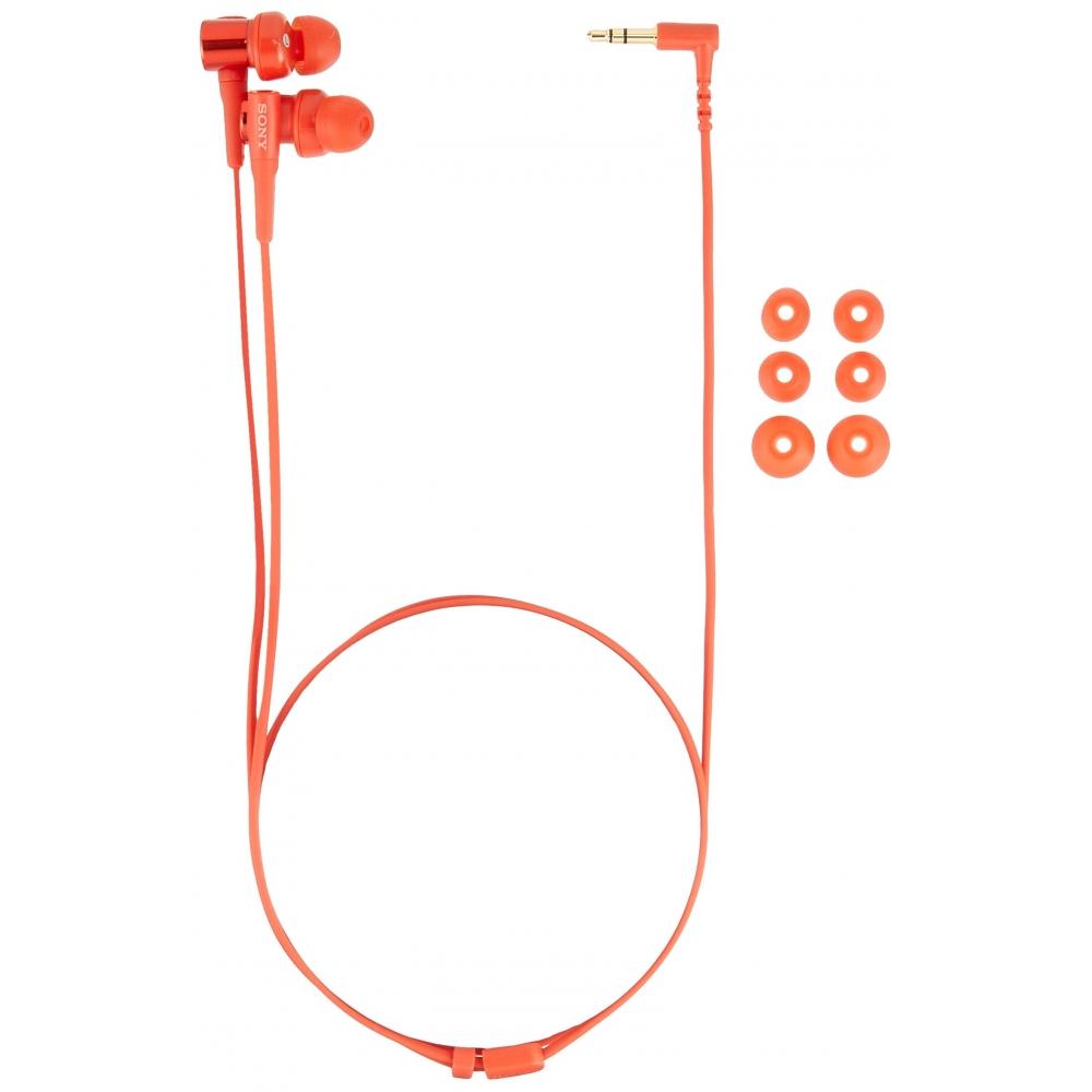 Sony Wired Earphones Heavy Bass Model MDR-XB55: Canal Type Red MDR-XB55 R