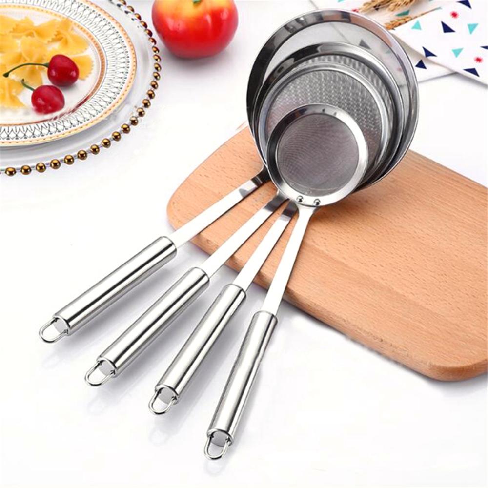 Cooking Stainless Steel Fine Mesh Practical Sifting Filter Spoon Strainer Oil Skimmer Colander