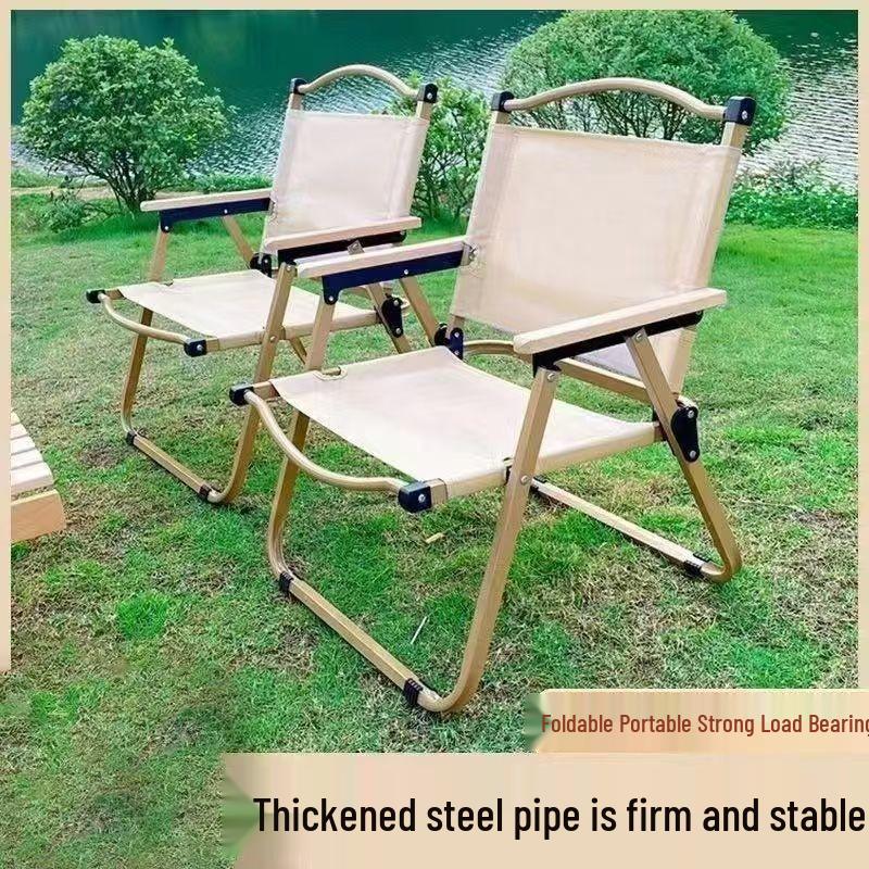 Portable Folding Outdoor Chair with Detachable Backrest for Camping, Fishing, Beach & Leisure