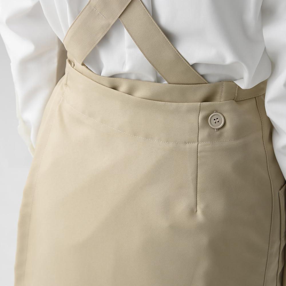 Bib Apron Bib Short Apron CT2398 6 Brown Free [Seven Uniform]
