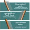 Pet Detangling Comb Rounded Metal Teeth Cat Shedding Comb with Wooden Handle Grooming Brush Removes Matted Fur Tangles for Long Short Hair Cats Dogs