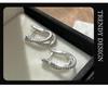 925 Sterling Silver Zirconia Crossover Ear Cuff Hoops - Women's Twisted Line Earrings
