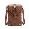 Medieval Steampunk Mini Pu Leather Shoulder Bag With Stitching Rivets For Daily Use