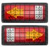 Ygmylandbb Truck Tail Light 24v LED Brake Small Truck Boat Towing Trailer LED Tail Light Universal Corner Arrow Iron Mesh Cover Set of 2 Left and