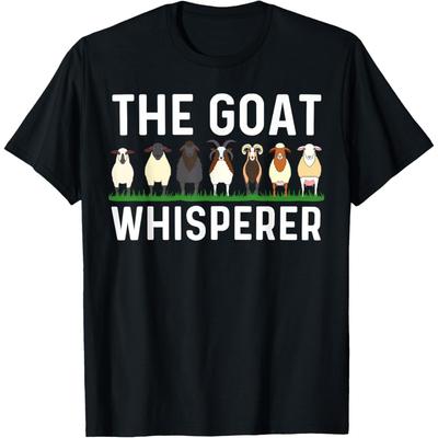 Goat Design Farm Animal Lover T Shirts Men Women Pure Cotton Humor Streetwear Tee Shirt Short Sleeve Unisex Christmas Clothing