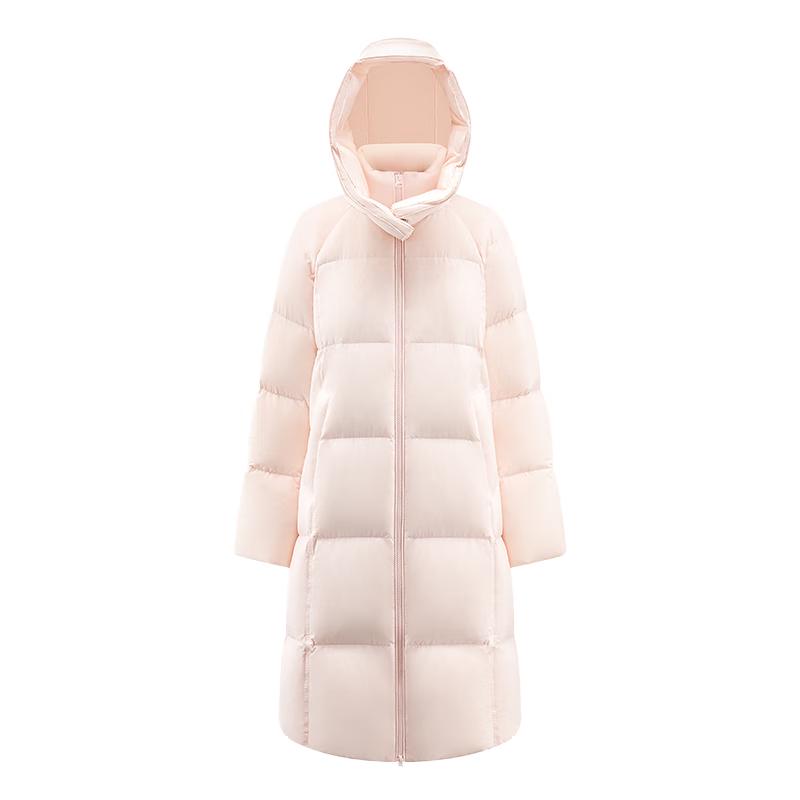 Aolaiyi Damen 2025 Winter Puffer Lang Kapuze Entendaunenjacke