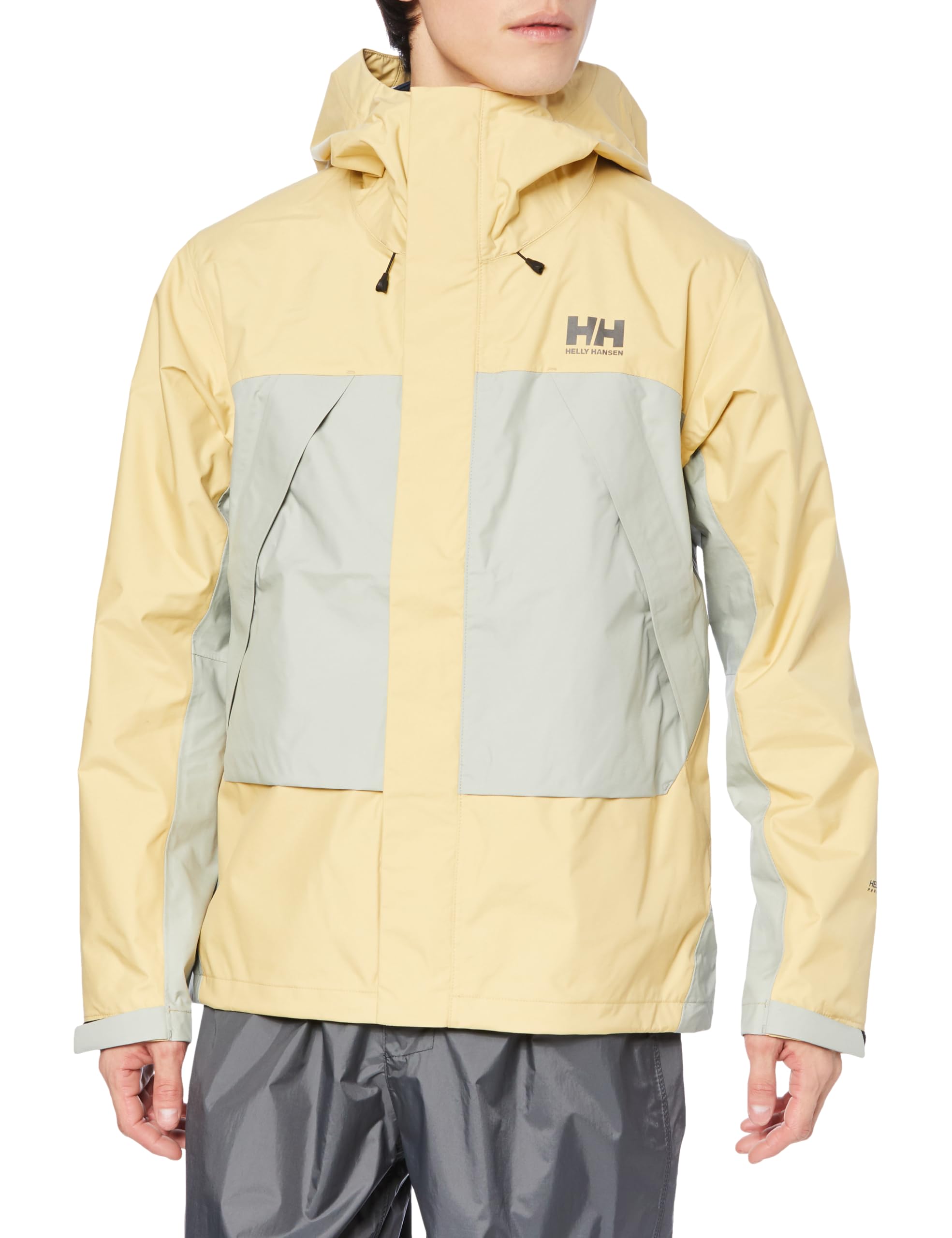 

Helly Hansen Scanza Light Jacket, Water-Repellent, Waterproof, Windproof, Cold-Proof, Breathable, and Warm, Unisex, Amber Yellow/Pepple Gray, XXS