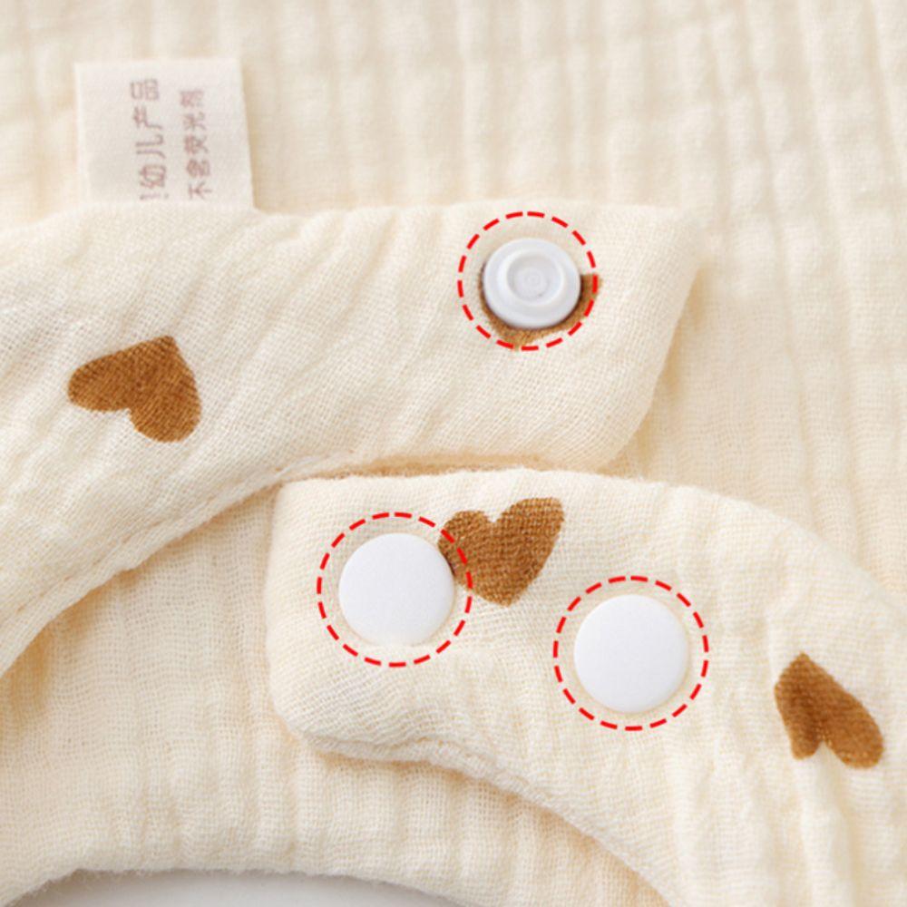 Soft Cotton Baby Bib 6 Layer Feeding Bib Adjustable Kids Saliva Towel  Newborn