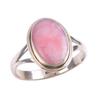 Natural Pink Opal Gemstone 925 Solid Sterling Silver Jewelry Ring Size 9.5 R1J35