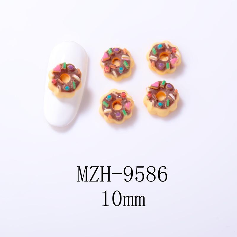 3D Cartoon Nail Accessories: Cute Ice Cream & Donut Resin Designs for Summer